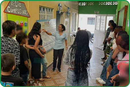 Taller comunitario de la fundacion niños del sol 